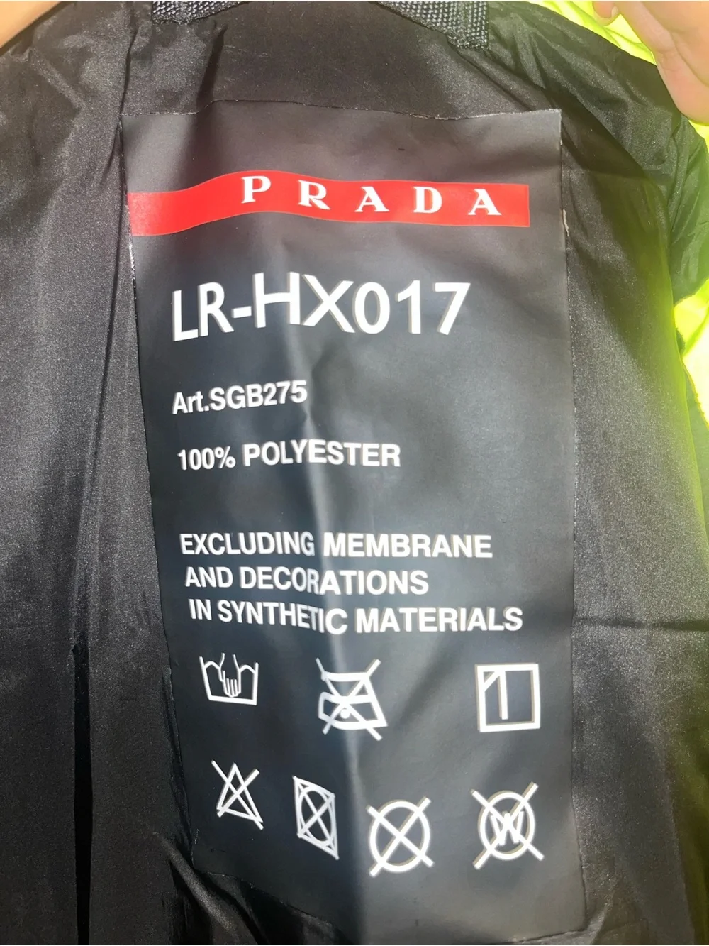 Prada Neon Lime Quilted Puffer Vest